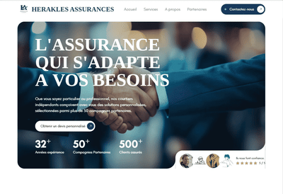 Landing Page Herakles Assurances - Création de site internet