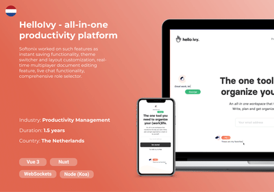 HelloIvy - all-in-one productivity platform - Website Creation