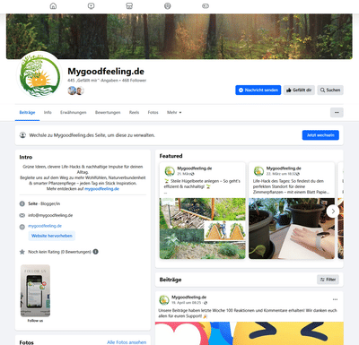 Social Media Auftritt - Website Administration