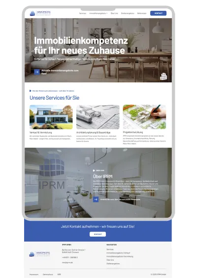 B2C Wix Website - Immoprofis RheinMain - Webseitengestaltung