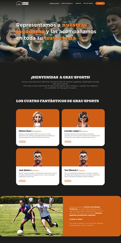 Diseño y desarrollo Grau Sports - Webseitengestaltung