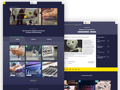 Digitale Plattform für Baden-Württemberg - Website Creation