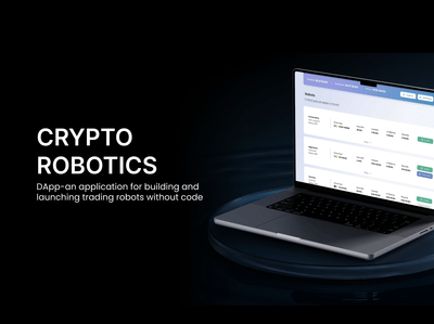 Cryptorobotics DeFi | DApp application for trading robots without code - Identité Graphique