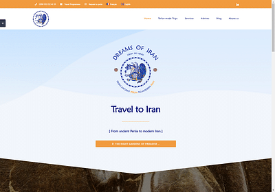 Webdesign of Iran Dream Travel Agency - Website Creation