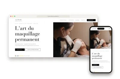 Lymar Dermo-Esthetic — site vitrine avec prise de rendez-vous - Creación de Sitios Web