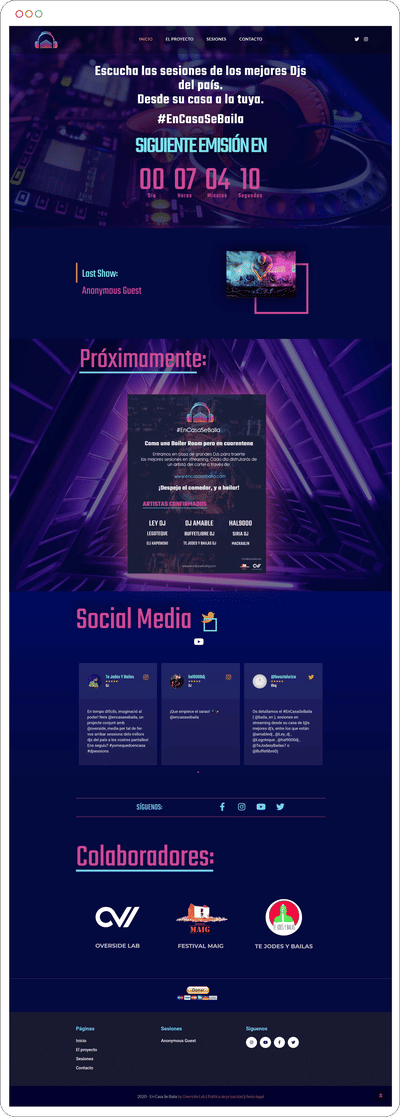 Diseño Web y Diseño Gráfico para En Casa Se Baila - Diseño Gráfico