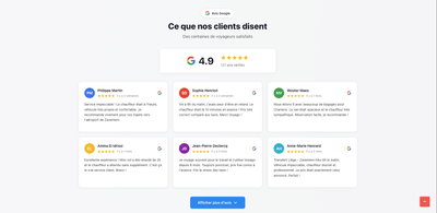 Création du site web et landing page pour Voyago — Service de navettes - Website Creatie