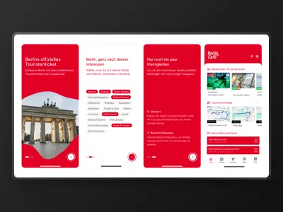 Berlin App: Stadtservice-Konzept mit Berlin-Card-Logik. - Mobile App