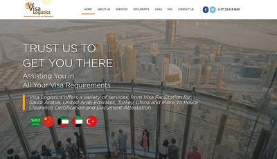 Visa Logistics - WordPress Development Services - Webseitengestaltung
