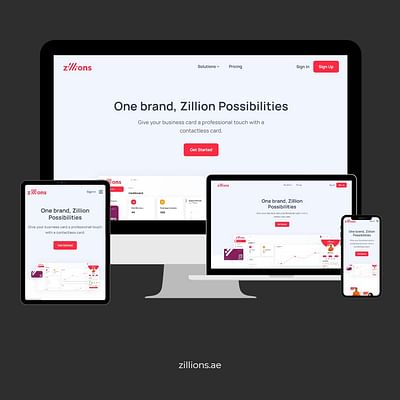 Zillions - Digital Business Card Provider - Web Application