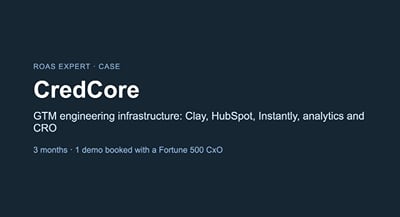 CredCore: GTM engineering infrastructure - Advertising