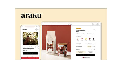 Araku Coffee - E-commerce Website Design - Creazione di siti web