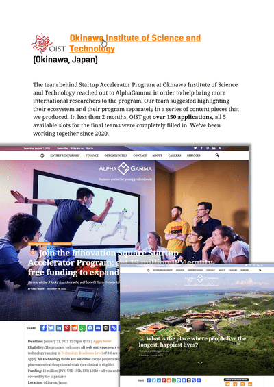 Okinawa Institute of Science and Technology (OIST) Campaign - Reclame