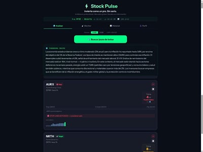 Plataforma de análisis bursátil con IA - Inteligencia Artificial