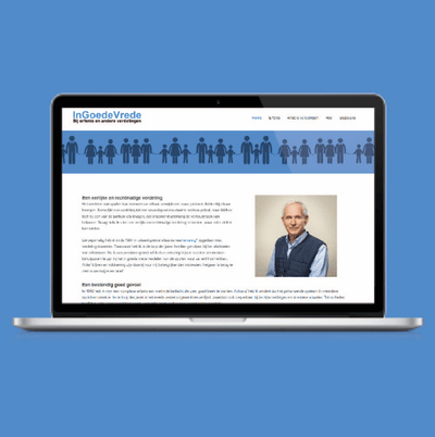 Webdesign voor InGoedeVrede - Website Creation