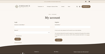 Enhance Clinics: luxury aesthetics clinic website with consultation - Software Development