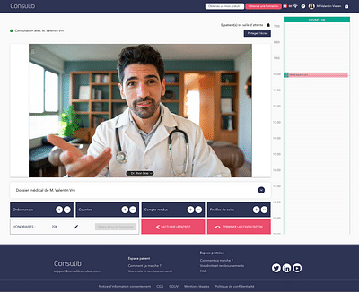 Plateforme web de téléconsultation médicale - Webanwendung