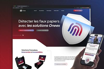 Oneex - Site vitrine & Illustrations produits - Website Creation