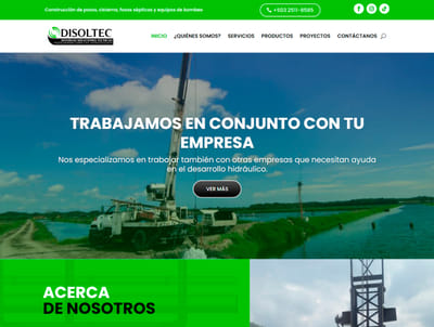 Desarrollo sitio web disoltec-sv.com - Website Creation