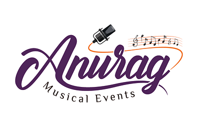 Logo designing Anurag musical events - Redes Sociales