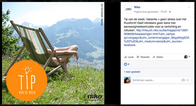 Niko op Facebook - Social media