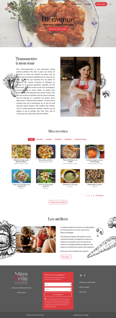 Site vitrine | Mère & Fille Cuisinent - Grafikdesign