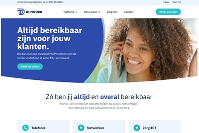 Brand new website for a telecom company - Création de site internet