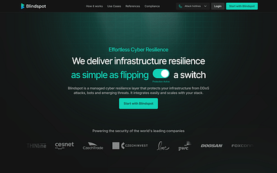 Landing page SaaS cybersecurité - Création de site internet