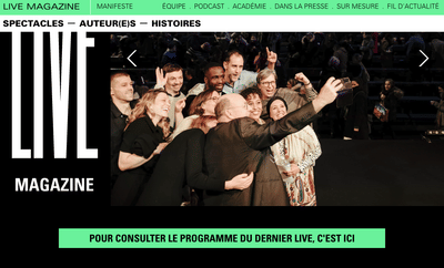 Live Magazine Website - Création de site internet