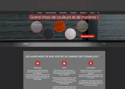Site pour un fabricant de portes sectionnelles - Website Creatie