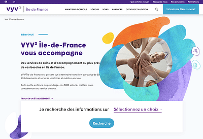 VYV3 ILE DE FRANCE (groupe VYV) : SITE VITRINE - Website Creation