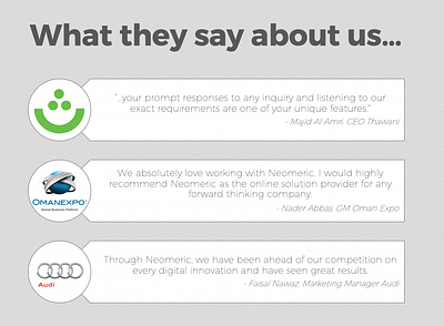 What our Customers say - Réseaux sociaux