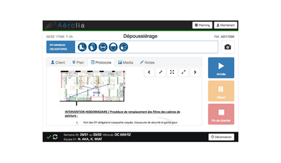 Application Tablette - Application web
