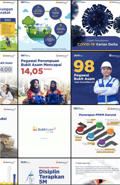 Social Media Management Bukit Asam Tbk - Social Media