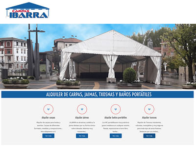 Situamos a Carpas Ibarra en la 1ª página de Google - Création de site internet