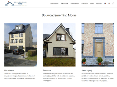 Bouwonderneming Moors | Website - Création de site internet