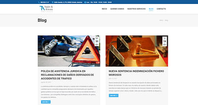 Pagina web Tejón Areces abogados - SEO