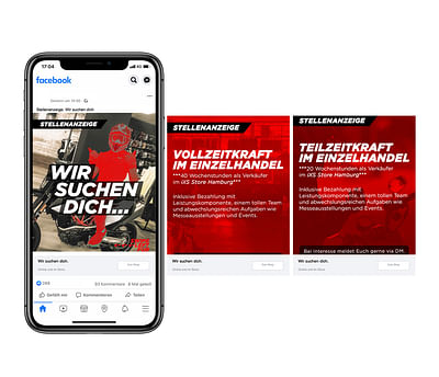 iXS Store Hamburg: Recruiting Kampagne - Textgestaltung
