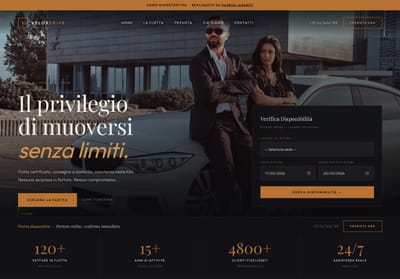 Velox Drive: Sito Web per Noleggio Auto di Lusso a Milano - Creazione di siti web