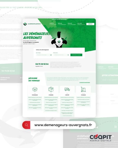 Site vitrine - Déménageurs Auvergnats - Reclame