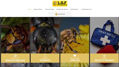 Landes Guêpes Frelons - Creación de Sitios Web