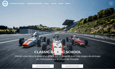Classic Racing School - Site e-commerce + UX - Stratégie digitale