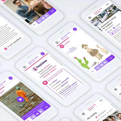 Product Design - EasyLlama LMS Software - Image de marque & branding