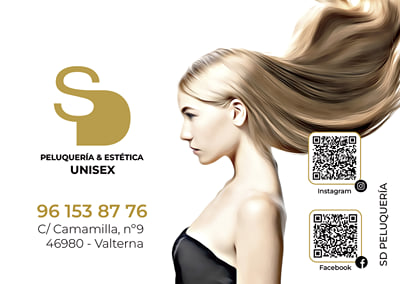 Tarjetas SD Peluquería - Graphic Design
