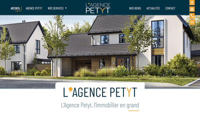 Site de l'Agence Petyt - Ergonomie (UX/UI)