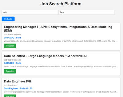 Job Search Platform - Intelligence Artificielle