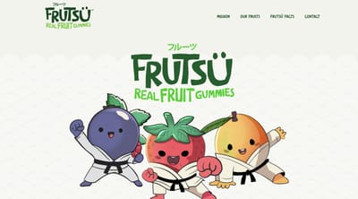 Fun and funky FMCG brand website Frutsu - Webseitengestaltung