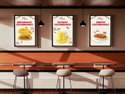 Mami Bar Cafetería: cartelería y promociones en punto de venta - Diseño Gráfico
