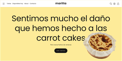 Maritta — eCommerce de tartas de queso - Digital Strategy