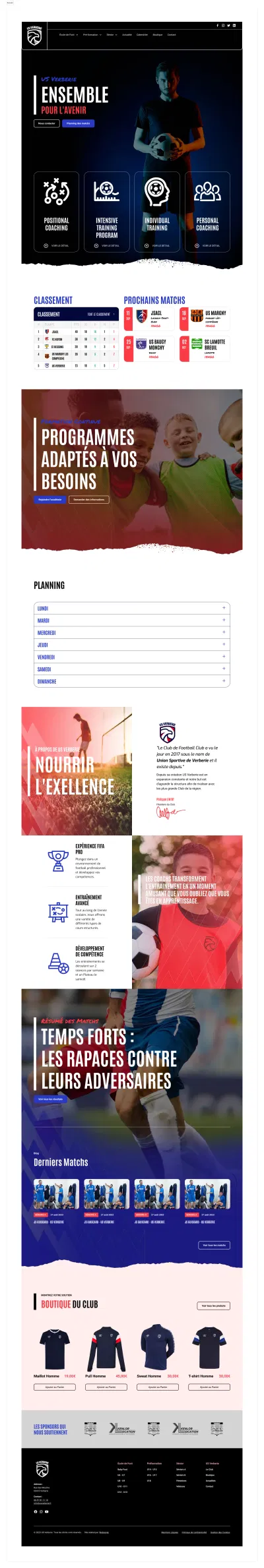 Création de site web - US Verberie - Création de site internet
